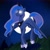 Size: 1600x1600 | Tagged: safe, artist:val_j667, princess luna, alicorn, pony, g4, female, glowing, glowing eyes, mare, moon, night, solo