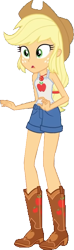 Size: 265x890 | Tagged: safe, edit, edited screencap, screencap, applejack, human, equestria girls, g4, my little pony equestria girls: better together, street chic, applebetes, background removed, clothes, cute, shorts, simple background, tank top, transparent background