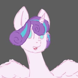 Size: 604x604 | Tagged: safe, artist:cloud artist, princess flurry heart, alicorn, pony, g4, female, filly, foal, gray background, older, simple background, solo