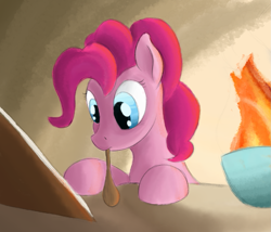 Size: 1169x1000 | Tagged: safe, artist:ahorseofcourse, pinkie pie, earth pony, pony, g4, fire, solo