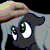 Size: 896x896 | Tagged: safe, artist:ahorseofcourse, oc, oc only, oc:belle luga, pony, whale, whale pony, gif, non-animated gif, petting, ponerpics import