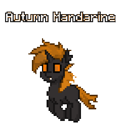 Size: 296x304 | Tagged: safe, artist:kittykat, oc, oc:autumn mandarine, changeling, pony, pony town, animated, brown changeling, male, solo