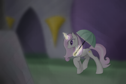 Size: 2100x1400 | Tagged: safe, artist:ahorseofcourse, fleur-de-lis, pony, unicorn, g4, canterlot, ponerpics import, solo, umbrella