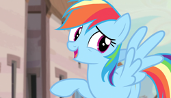 Size: 1258x720 | Tagged: safe, screencap, rainbow dash, pegasus, pony, g4, my little pony: friendship is magic, the cutie map, cute, dashabetes, solo