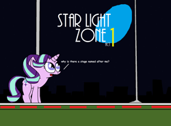 Size: 1828x1350 | Tagged: safe, artist:trc-tooniversity, starlight glimmer, pony, unicorn, g4, crossover, pun, solo, sonic the hedgehog (series)