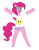 Size: 2349x2975 | Tagged: safe, artist:happyb0y95, pinkie pie, earth pony, pony, g4, bipedal, clothes, cute, diapinkes, female, high res, looking at you, mare, open mouth, raised hoof, shirt, simple background, smiley face, smiling, solo, transparent background