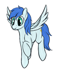 Size: 1459x1674 | Tagged: safe, artist:ahorseofcourse, oc, oc:blue skies, pegasus, pony, flying, looking at you, ponerpics community collab 2022, ponerpics import, simple background, transparent background