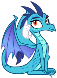 Size: 2248x3050 | Tagged: safe, artist:sonofaskywalker, princess ember, dragon, g4, triple threat, behaving like a bird, cute, dragoness, emberbetes, female, high res, simple background, sitting, smiling, solo, transparent background, vector