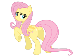 Size: 6183x4720 | Tagged: safe, artist:shieldwingarmorofgod, fluttershy, pegasus, pony, g4, butt, butt focus, butt tail, flutterbutt, looking at you, looking back, looking back at you, plot, simple background, solo, stupid sexy fluttershy, white background