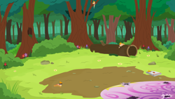 Size: 1920x1080 | Tagged: safe, background, fire, food, forest, no pony, pizza, pizza box