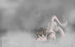 Size: 1280x803 | Tagged: safe, artist:thevixvix, oc, oc only, pony, face down ass up, fog