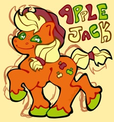 Size: 2087x2250 | Tagged: safe, artist:ruebarbb, applejack, earth pony, pony, g4, female, high res, simple background, solo