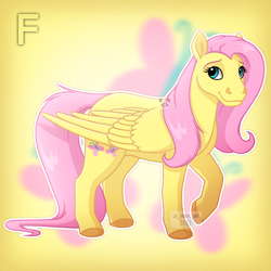 Size: 1280x1280 | Tagged: safe, artist:la-panda-art, fluttershy, pegasus, pony, g4, female, solo