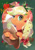 Size: 1500x2122 | Tagged: safe, artist:ukidm_a, applejack, earth pony, pony, g4, apple, cowboy hat, female, food, hat, looking at you, mare, solo