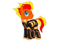 Size: 2360x1640 | Tagged: safe, artist:mistress midnight, oc, oc:fireheart(fire), bat pony, pony, bat pony oc, fireheart76's latex suit design, latex, latex suit, prisoners of the moon, rubber, rubber suit, solo