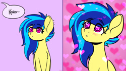 Size: 1920x1080 | Tagged: safe, artist:koapony, oc, oc only, oc:koa, pegasus, pony, blushing, chest fluff, comic, eyebrows, eyebrows visible through hair, heart, solo