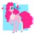 Size: 708x718 | Tagged: safe, artist:poni.adopts, pinkie pie, earth pony, pony, g4, bandana, heart, raised hoof, solo