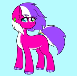 Size: 869x855 | Tagged: safe, artist:koapony, oc, oc only, earth pony, pony, ear piercing, earring, eyebrows, eyebrows visible through hair, heterochromia, hoof polish, jewelry, looking at you, piercing, solo, tail, tail wrap
