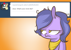Size: 1181x826 | Tagged: safe, artist:lolepopenon, oc, oc:billie, earth pony, pony, ask billie the kid, ask, solo
