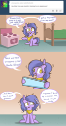 Size: 1280x2417 | Tagged: safe, artist:lolepopenon, oc, oc:billie, earth pony, pony, ask billie the kid, ask, comic, solo