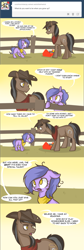 Size: 1281x3834 | Tagged: safe, artist:lolepopenon, oc, oc:billie, oc:oliver, earth pony, pony, ask billie the kid, ask, comic, duo