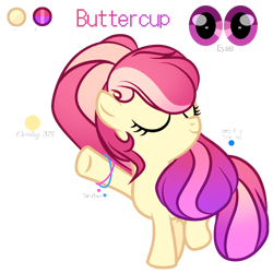 Size: 2048x2048 | Tagged: safe, artist:harmonyvitality-yt, oc, oc only, earth pony, pony, g4, base used, bracelet, earth pony oc, eyelashes, female, filly, foal, high res, jewelry, offspring, parent:apple bloom, parent:tender taps, parents:tenderbloom, raised hoof, simple background, solo, transparent background, underhoof