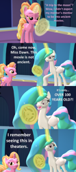 Size: 1920x4320 | Tagged: safe, artist:red4567, luster dawn, princess celestia, alicorn, pony, unicorn, g4, 3d, comic, eyeroll, le voyage dans la lune, missing accessory, old, reel, reference, source filmmaker, the owl house