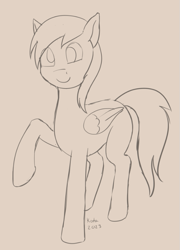 Size: 575x797 | Tagged: safe, artist:kota, derpy hooves, pegasus, pony, g4, sketch, solo