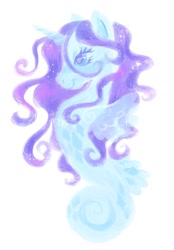 Size: 903x1294 | Tagged: safe, artist:peaceandlove26, rarity, pony, sea pony, g4, simple background, solo, white background