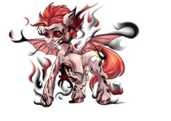 Size: 4093x2894 | Tagged: safe, artist:leastways, oc, oc:red shade, bat pony, pony, foal, male, shadow magic, solo