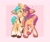 Size: 996x841 | Tagged: safe, artist:sweetnothing, hitch trailblazer, sunny starscout, alicorn, earth pony, pony, g5, alicornified, female, male, mane stripe sunny, mare, one eye closed, race swap, ship:starblazer, shipping, simple background, snuggling, stallion, straight