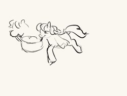 Size: 1280x960 | Tagged: safe, artist:horsewizardart, pegasus, pony, g1, duo, flying, monochrome, sketch