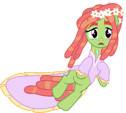 Size: 3337x3000 | Tagged: safe, artist:cloudy glow, tree hugger, earth pony, pony, g4, make new friends but keep discord, .ai available, clothes, female, high res, mare, open mouth, simple background, solo, transparent background, vector