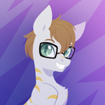 Size: 3000x3001 | Tagged: safe, artist:belka-sempai, oc, oc only, earth pony, pony, cute, fangs, glasses, high res, smiling, solo