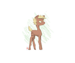 Size: 1191x997 | Tagged: safe, artist:cairo18, oc, oc only, oc:forty winks, earth pony, pony, bandaid, bandaid on nose, concave belly, emaciated, ribs, simple background, skinny, solo, spine, thin, transparent background