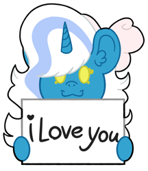 Size: 1250x1450 | Tagged: safe, artist:povoroznya, oc, oc only, oc:fleurbelle, alicorn, pony, :3, alicorn oc, bow, female, hair bow, horn, i love you, mare, sign, simple background, solo, transparent background, wings, yellow eyes
