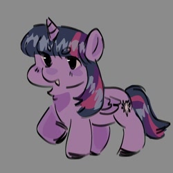 Size: 874x874 | Tagged: safe, artist:cardigansandcats, twilight sparkle, alicorn, pony, g4, female, gray background, simple background, solo, twilight sparkle (alicorn)