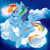 Size: 2000x2000 | Tagged: safe, artist:dankpegasista, derpibooru exclusive, rainbow dash, pegasus, pony, g4, bangs, blue coat, blue sky, blue wings, butt, cheeky, chest fluff, cloud, colored, colored eyelashes, colored pupils, colorful, crossed legs, cute, dashabetes, detailed background, digital art, ear fluff, eyelashes, faded cutie mark, female, flowing mane, folded wings, full body, full color, grin, happy, heart, heart eyes, high res, highlights, krita, large wings, long eyelashes, long tail, looking at you, looking back, looking back at you, lying down, lying on a cloud, magenta eyes, mare, messy mane, multicolored hair, on a cloud, pink eyes, plot, png, rainbow hair, rainbow tail, raised hoof, scenery, shading, shiny mane, shiny skin, signature, sky, smiling, smiling at you, solo, sparkles, spread wings, stars, sun, tail, teeth, wingding eyes, wings