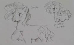 Size: 665x404 | Tagged: safe, artist:cardigansandcats, sunset shimmer, pony, unicorn, g4, female, sketch, solo, traditional art