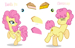 Size: 2800x1795 | Tagged: safe, artist:harmonyvitality-yt, li'l cheese, earth pony, pony, g4, base used, cake, duo, eyelashes, female, food, male, mare, rearing, siblings, simple background, smiling, stallion, transparent background, twins