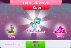 Size: 1268x858 | Tagged: safe, gameloft, petunia paleo, earth pony, pony, g4, my little pony: magic princess, bundle, costs real money, cutie collection, english, female, filly, foal, gem, hair tie, mare, mobile game, numbers, sale, solo, text