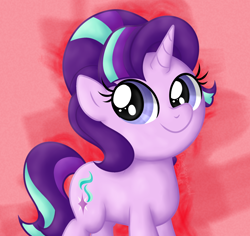 Size: 1608x1521 | Tagged: safe, artist:background basset, starlight glimmer, pony, unicorn, g4, abstract background, cute, female, glimmerbetes, mare, smiling, solo