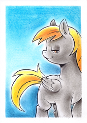 Size: 1765x2490 | Tagged: safe, artist:raph13th, derpy hooves, pegasus, pony, g4, dry pastels, solo, traditional art