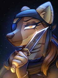 Size: 2003x2697 | Tagged: safe, artist:opal_radiance, oc, hyena, equestria at war mod, bust, general, high res, portrait, solo
