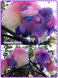 Size: 2048x2730 | Tagged: safe, artist:casquitos kawaii, oc, pegasus, pony, amigurumi, colored wings, commission, crochet, handmade, high res, irl, photo, plushie, solo, wings
