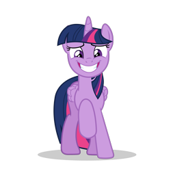Size: 5000x5000 | Tagged: safe, artist:gypsykumquat, twilight sparkle, alicorn, pony, g4, .svg available, absurd resolution, awkward smile, embarrassed, embarrassed grin, female, folded wings, grin, inkscape, looking at you, show accurate, simple background, smiling, smiling at you, solo, transparent background, twilight sparkle (alicorn), vector, wings