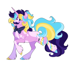 Size: 2000x1700 | Tagged: safe, artist:uunicornicc, oc, pony, unicorn, facial hair, heterochromia, hooves, male, moustache, multicolored hooves, quadrupedal, simple background, solo, stallion, transparent background