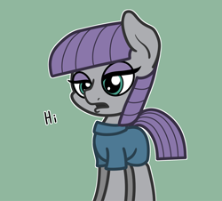 Size: 2048x1855 | Tagged: safe, artist:ewoudcponies, maud pie, earth pony, pony, g4, female, green background, simple background, solo