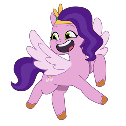 Size: 1535x1535 | Tagged: safe, artist:caseyben887, pipp petals, pegasus, pony, g5, my little pony: tell your tale, opaline alone, spoiler:g5, spoiler:tyts01e50, female, mare, simple background, smiling, solo, spread wings, transparent background, wings
