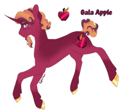 Size: 1779x1605 | Tagged: safe, artist:caliartshow, oc, oc only, oc:gala apple, pony, unicorn, facial hair, freckles, goatee, horn, male, offspring, parent:big macintosh, parent:princess cadance, parents:cadmac, simple background, solo, stallion, transparent background, unicorn oc